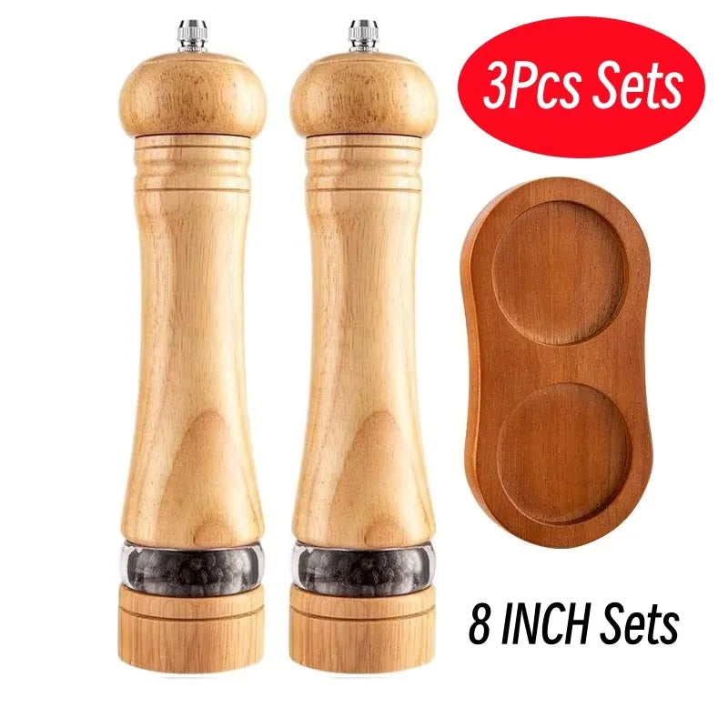 Wooden Salt and Pepper Grinder Set