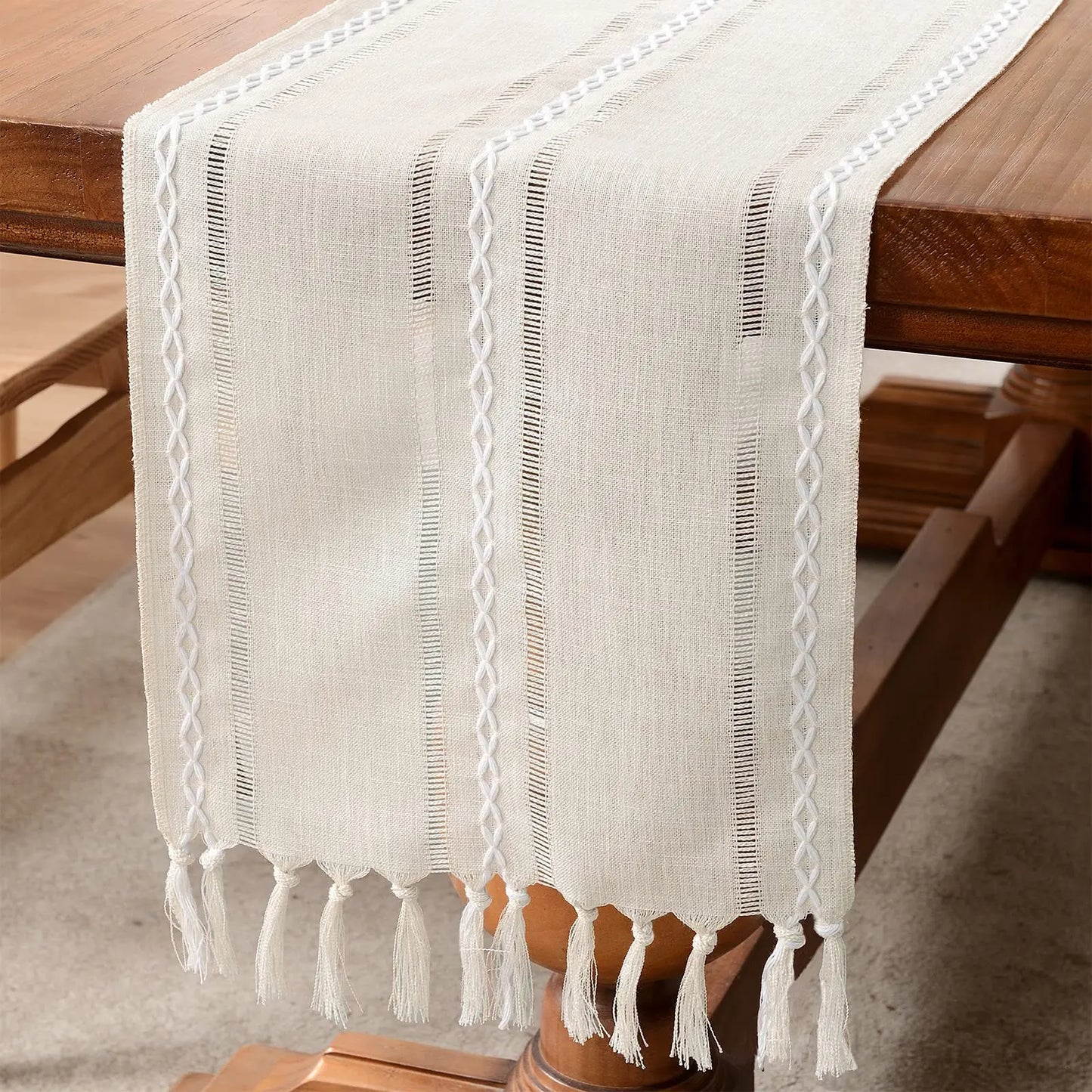 Linen Farmhouse Table Runner