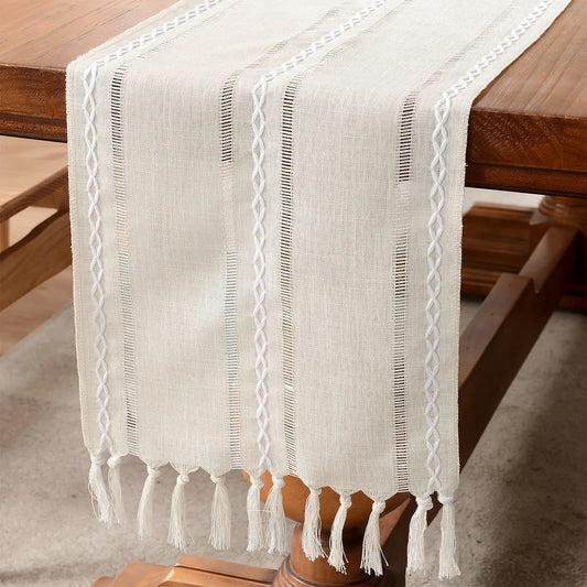 Linen Farmhouse Table Runner