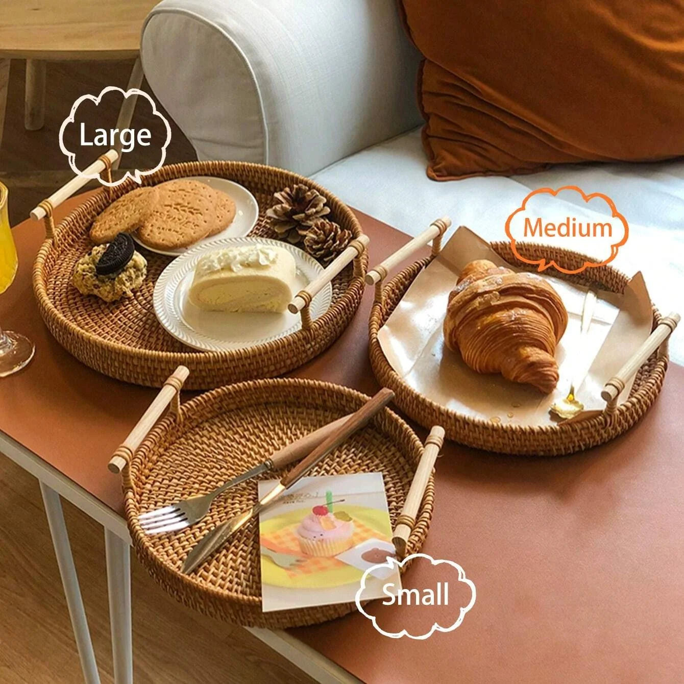 Handwoven Rattan Storage Tray