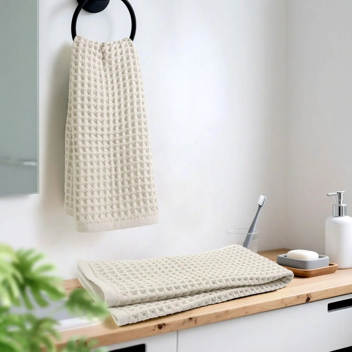 Waffle Linen Hand Towel