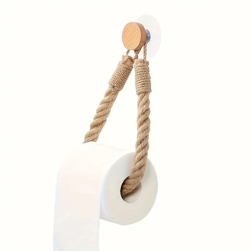 Rustic Hemp Rope Toilet Paper Holder