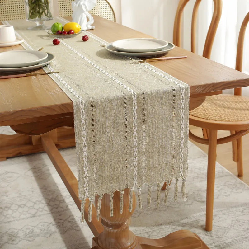 Linen Farmhouse Table Runner