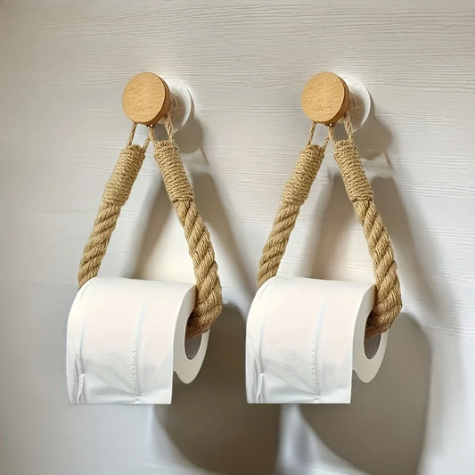 Rustic Hemp Rope Toilet Paper Holder