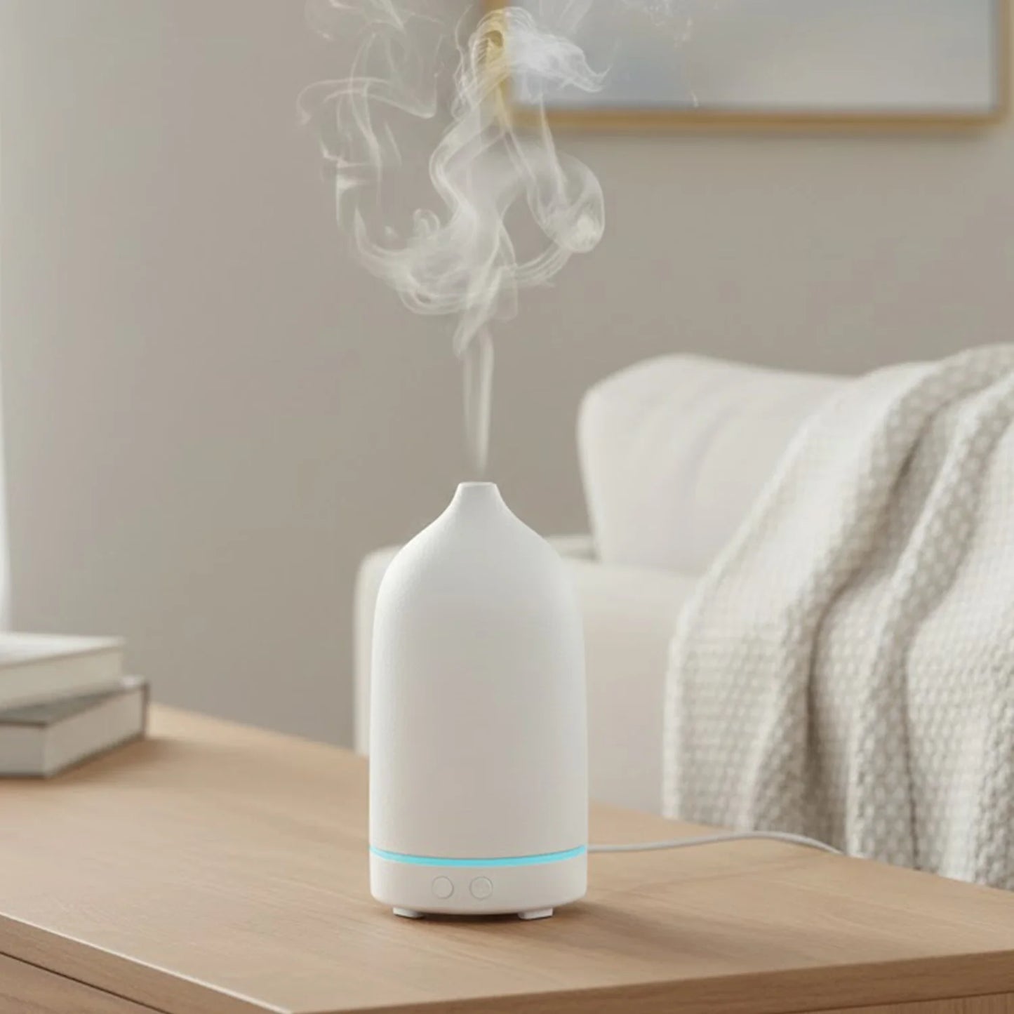 Ceramic and Wood Essential Oil Diffuser