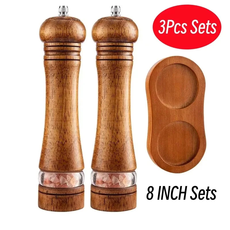 Wooden Salt and Pepper Grinder Set