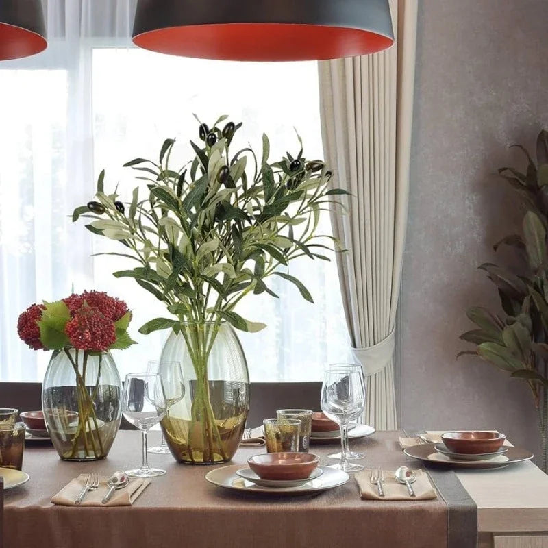 Olive Branch Stems with Realistic Fruits