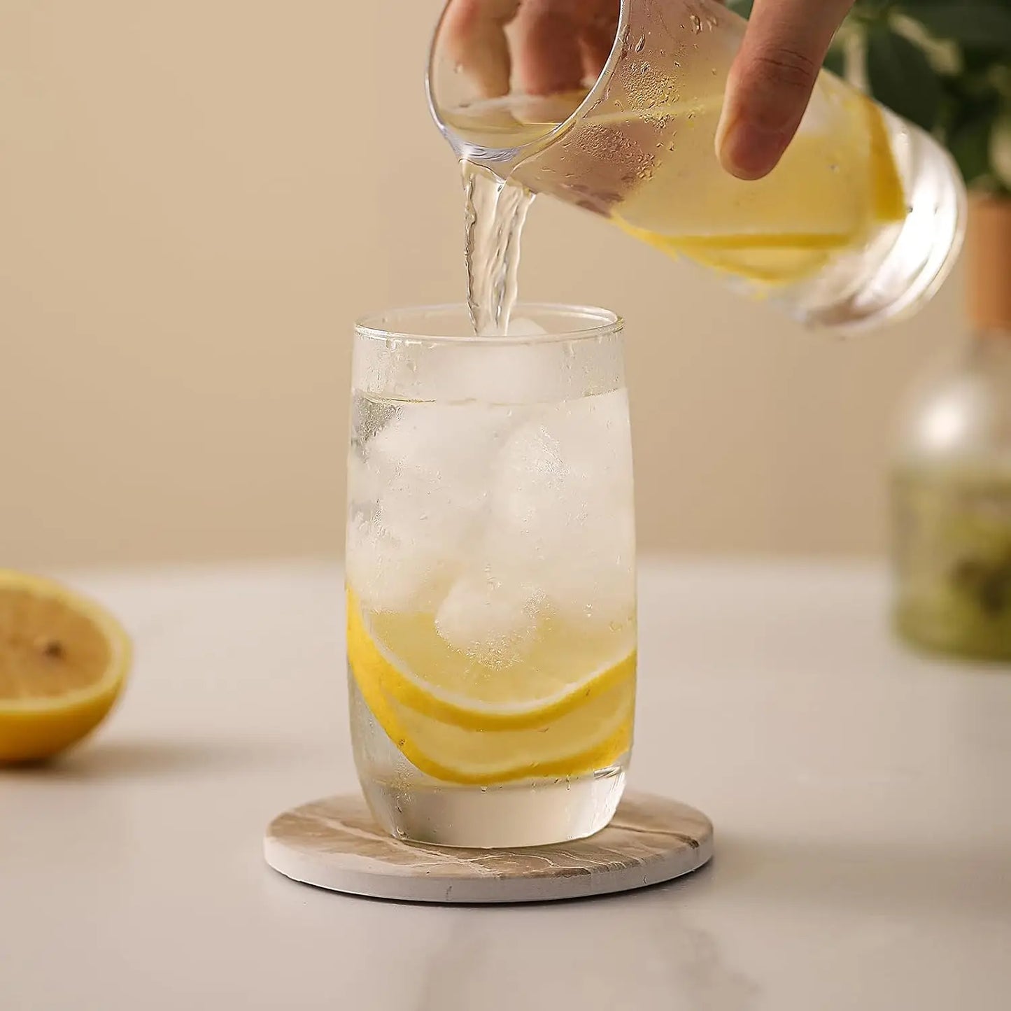Marble Style Ceramic Coaster Set