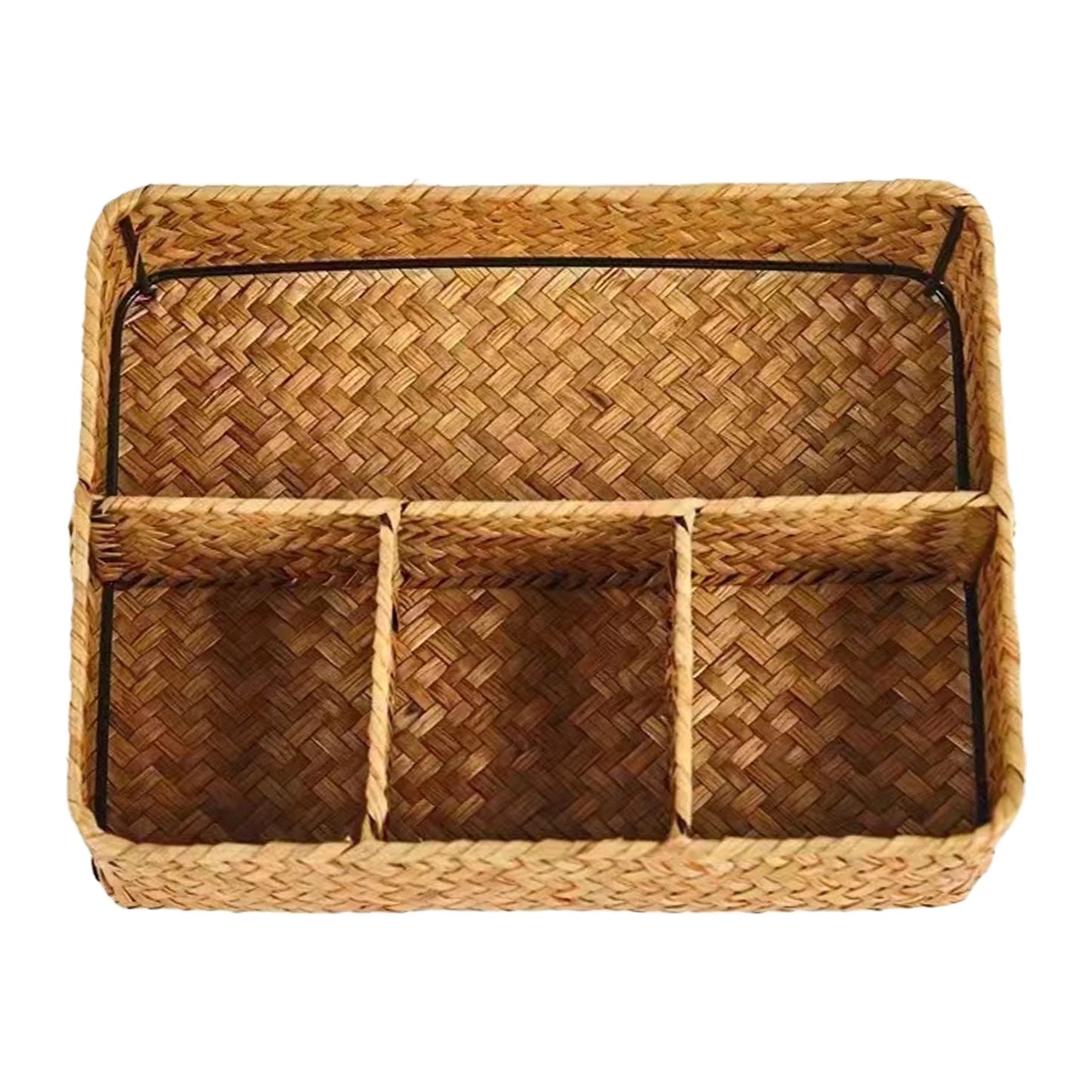 Seagrass Woven Desk Organizer Tray