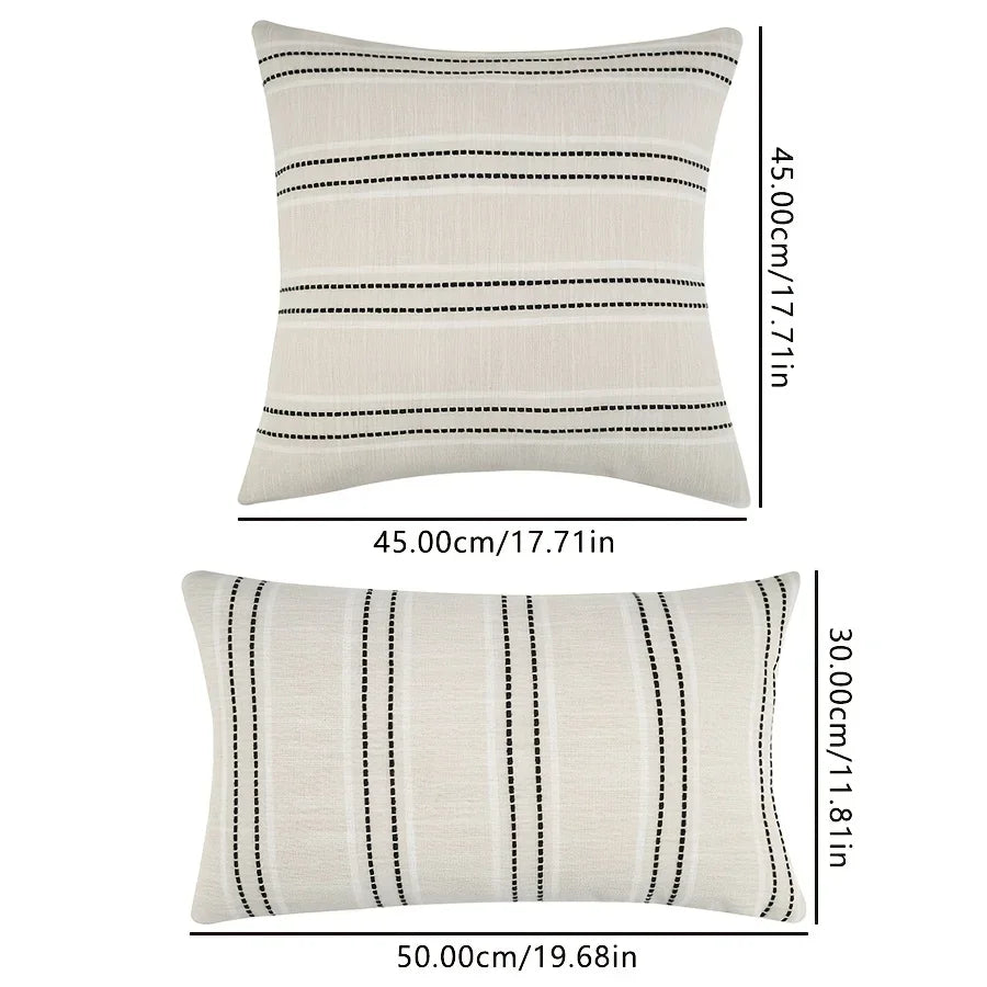 Boho Linen Throw Pillow Cover